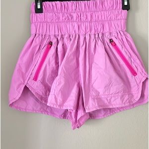 Hot Pink Free People Noiseless Way Home Shorts